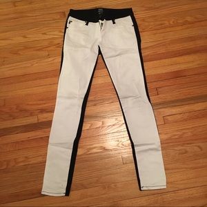 Tripp NYC black and white color block jeans